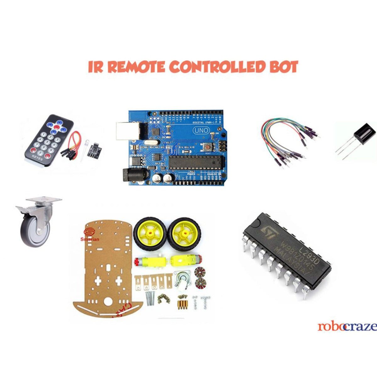 IR remote controlled bot-Robocraze