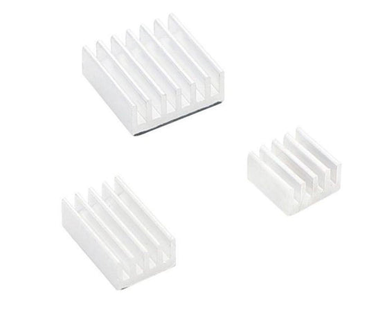 Raspberry Pi 3 in 1 Heat Sink (White) – Stylish heat sink for temperature control -Electronic Components - Robocraze