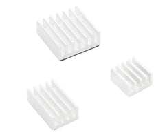 Raspberry Pi 3 in 1 Heat Sink (White) – Stylish heat sink for temperature control -Electronic Components - Robocraze