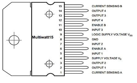 L298N Motor Driver IC – L298N motor driver IC for controlling DC motors - Robocraze
