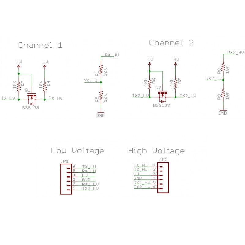 2 Channel Logic Level Converter (I2C, UART, 5V-3.3V)-Robocraze