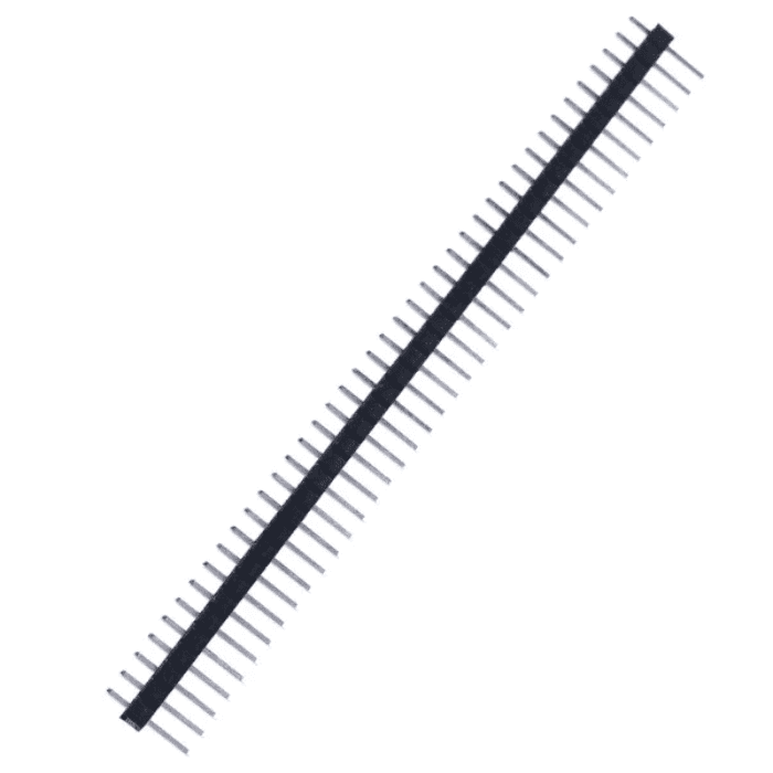 40x1 Pin 2.54mm Pitch Male Berg Strip – Standard header strip for circuit boards. Electronic Components - Robocraze