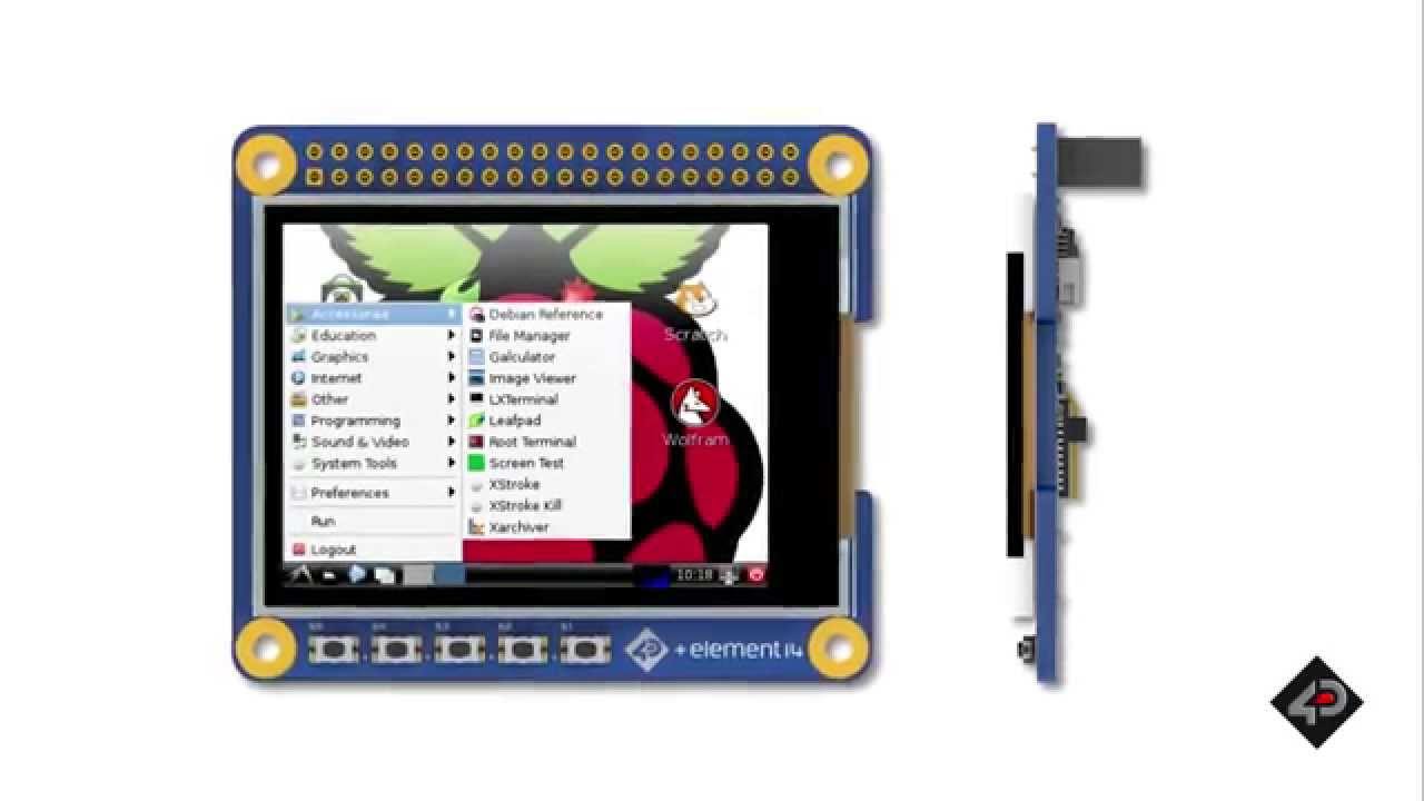 2.4inch Raspberry Pi Display Hat - 4D Systems-Robocraze