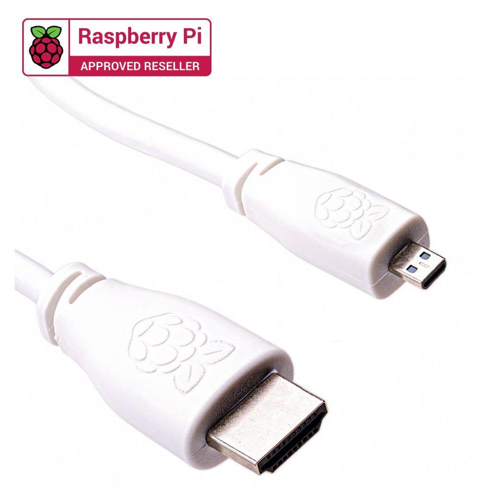 Raspberry Pi Official Micro HDMI to Standard HDMI Cable (1M) – Premium HDMI cable -Robocraze