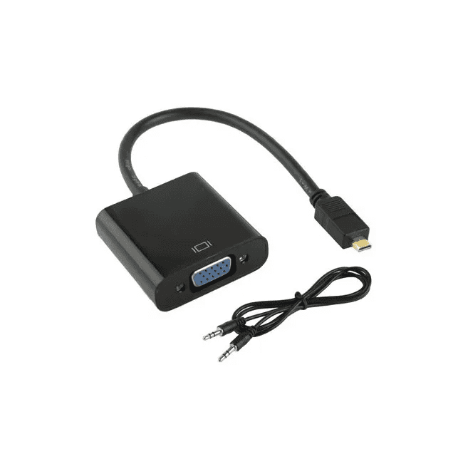 Micro HDMI to VGA Micro HDMI with Audio Cable-Robocraze
