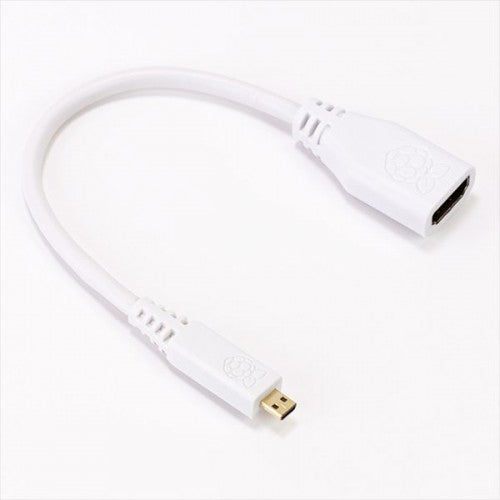 Raspberry Pi Official Micro HDMI to Standard HDMI Adapter – Compact HDMI connector -Robocraze