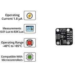 Witty Fox OPT3001 Digital Ambient Light Sensor - Precise LUX meter sensor for light detection. -Light Sensor -Robocraze