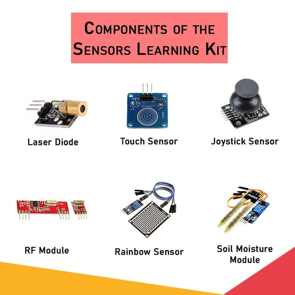 24 in 1 Sensors DIY Learning Kit – Arduino sensor kit with 24 modules for electronics & IoT. -DIY Sensor Kit -Robocraze