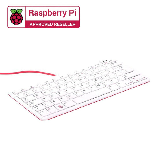 Raspberry Pi Official Keyboard (White-Red) – High-quality Raspberry Pi Keyboard with responsive keys. -Robocraze