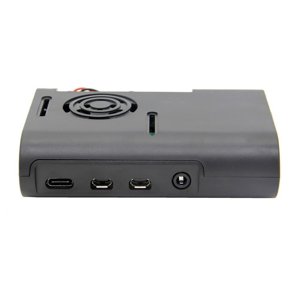 Raspberry Pi 4 ABS Black Case with Fan-Robocraze