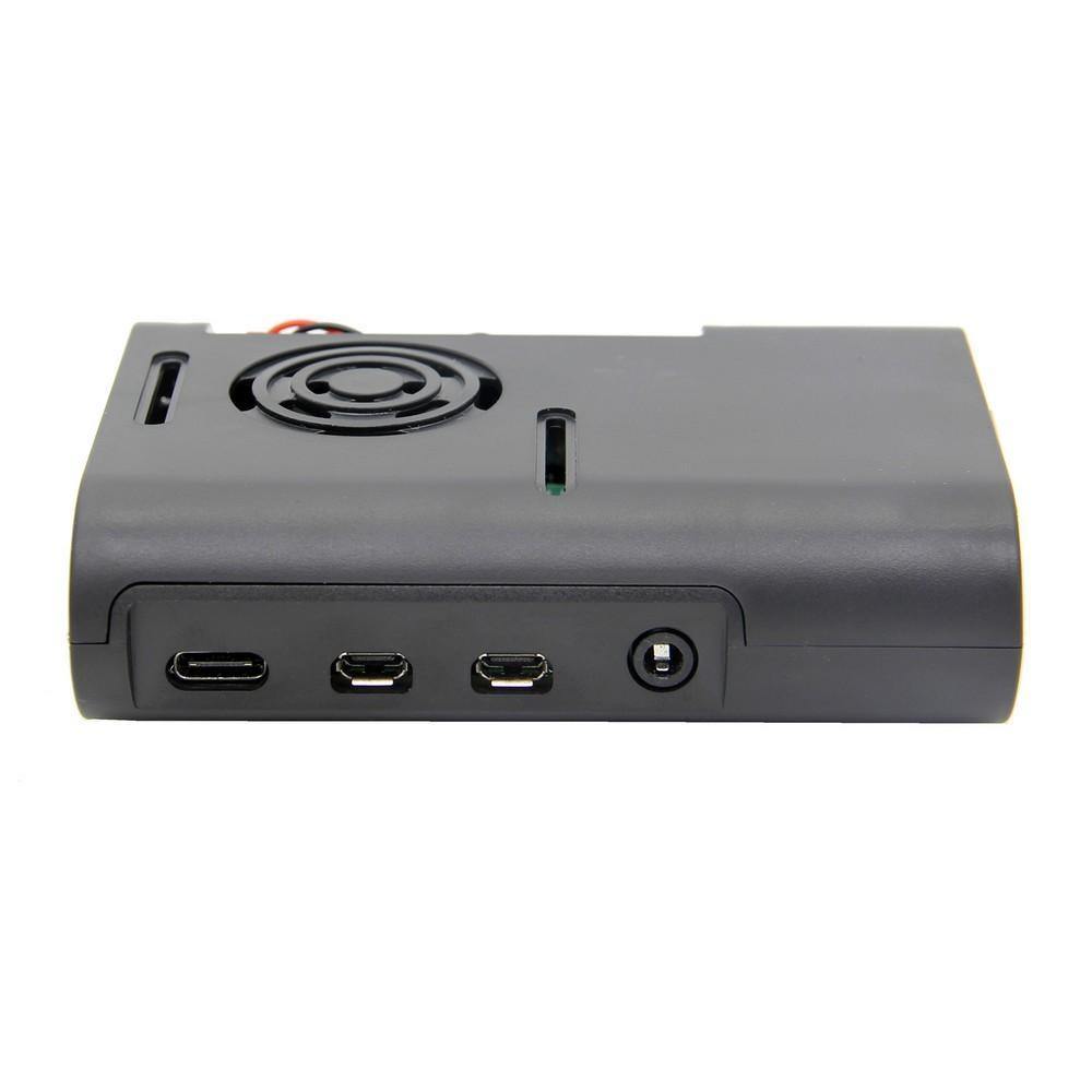 Raspberry Pi 4 ABS Black Case with Fan – Reliable Official Raspberry Pi Case for Pi 4. -Robocraze