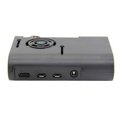 Raspberry Pi 4 ABS Black Case with Fan – Reliable Official Raspberry Pi Case for Pi 4. -Robocraze