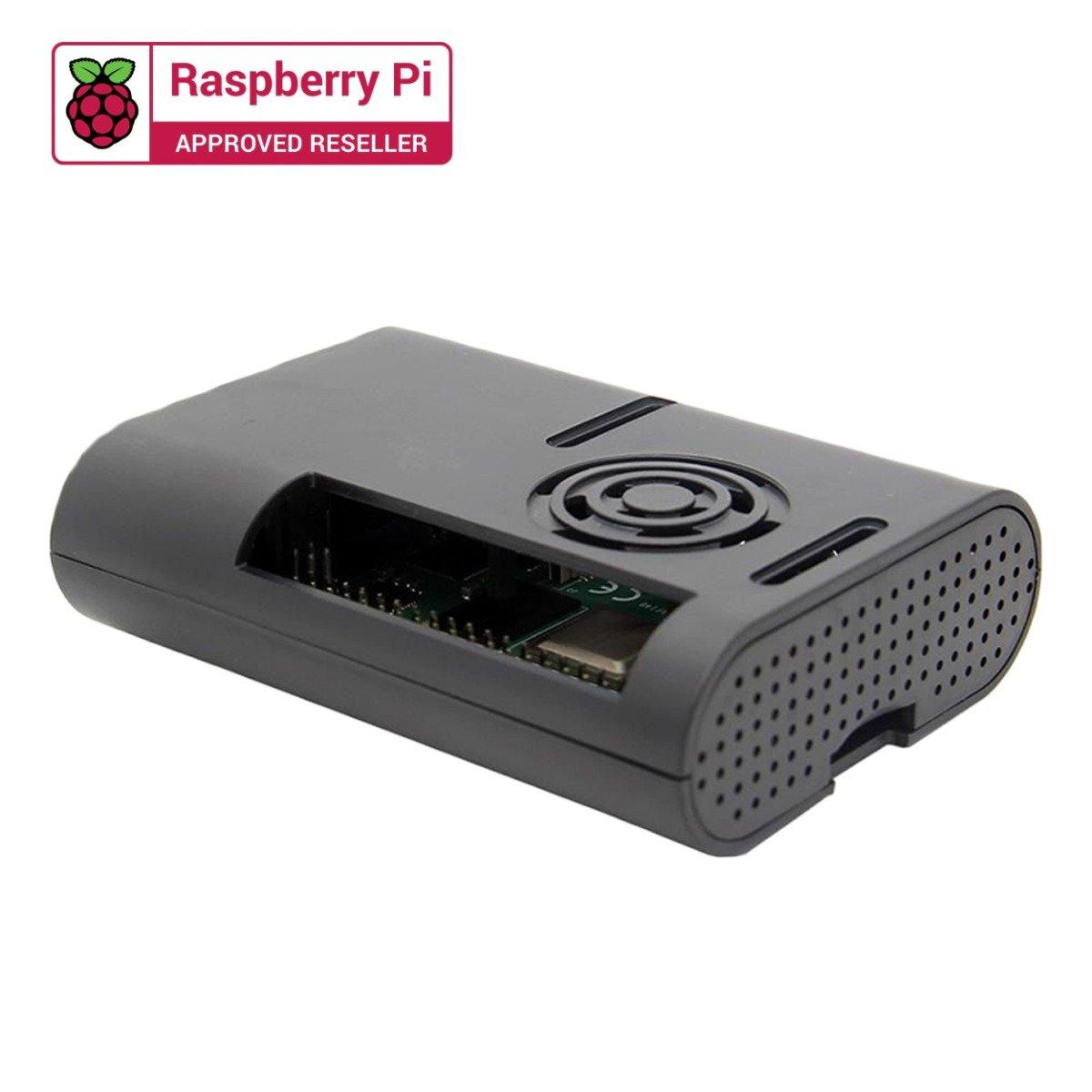 Raspberry Pi 4 ABS Black Case with Fan-Robocraze