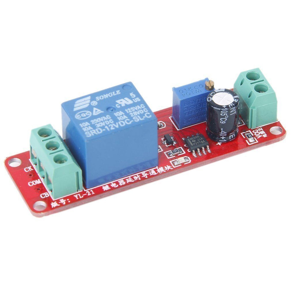 Time Delay Relay Module (0-10 seconds) – Adjustable time delay relay for automation. -Relay Module -Robocraze