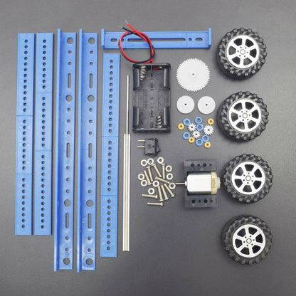 DIY Blue Electric 4-wheel Drive Remote Control Car Model-Robocraze
