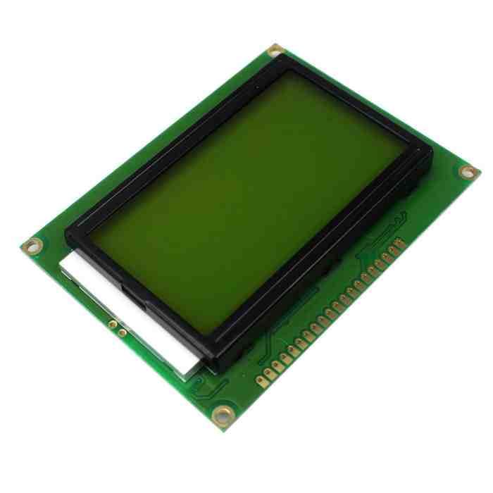 128x64 Pixel Yellow Backlight Graphic LCD-Robocraze
