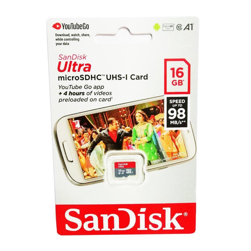 San Disk 16GB Micro SD-SDHC Memory Card-Robocraze