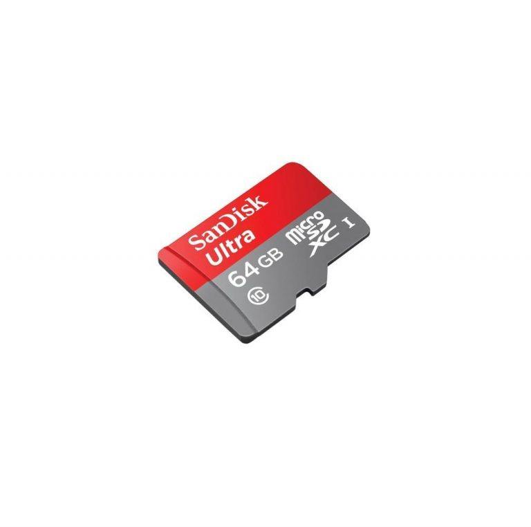 SanDisk 64GB Micro SD-SDHC Card – Durable Raspberry Pi SD card for efficient data storage. -Robocraze