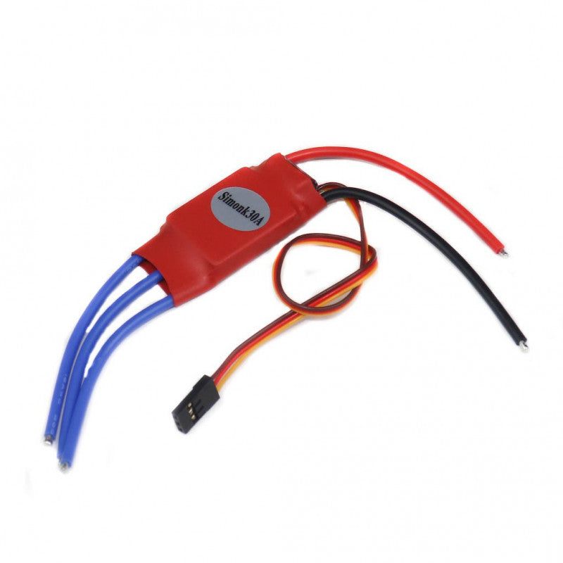 Simonk Red 30A ESC (No Connector) – ESC for FPV drones & quadcopters. -DIY drone parts -Robocraze