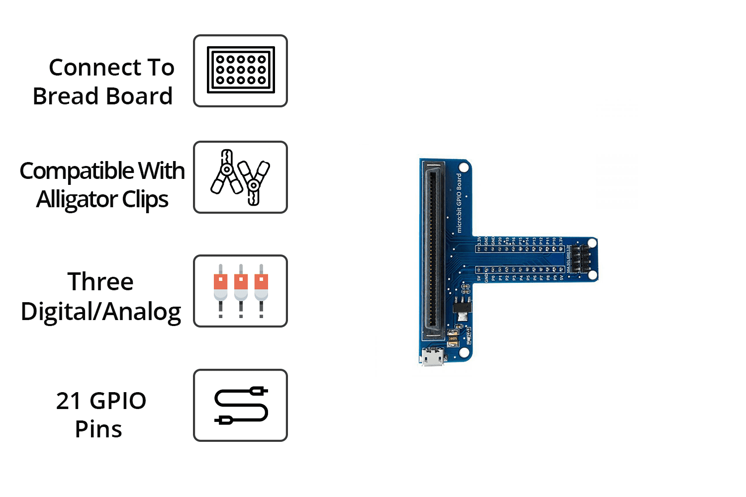 Micro:Bit T-type GPIO board-Robocraze