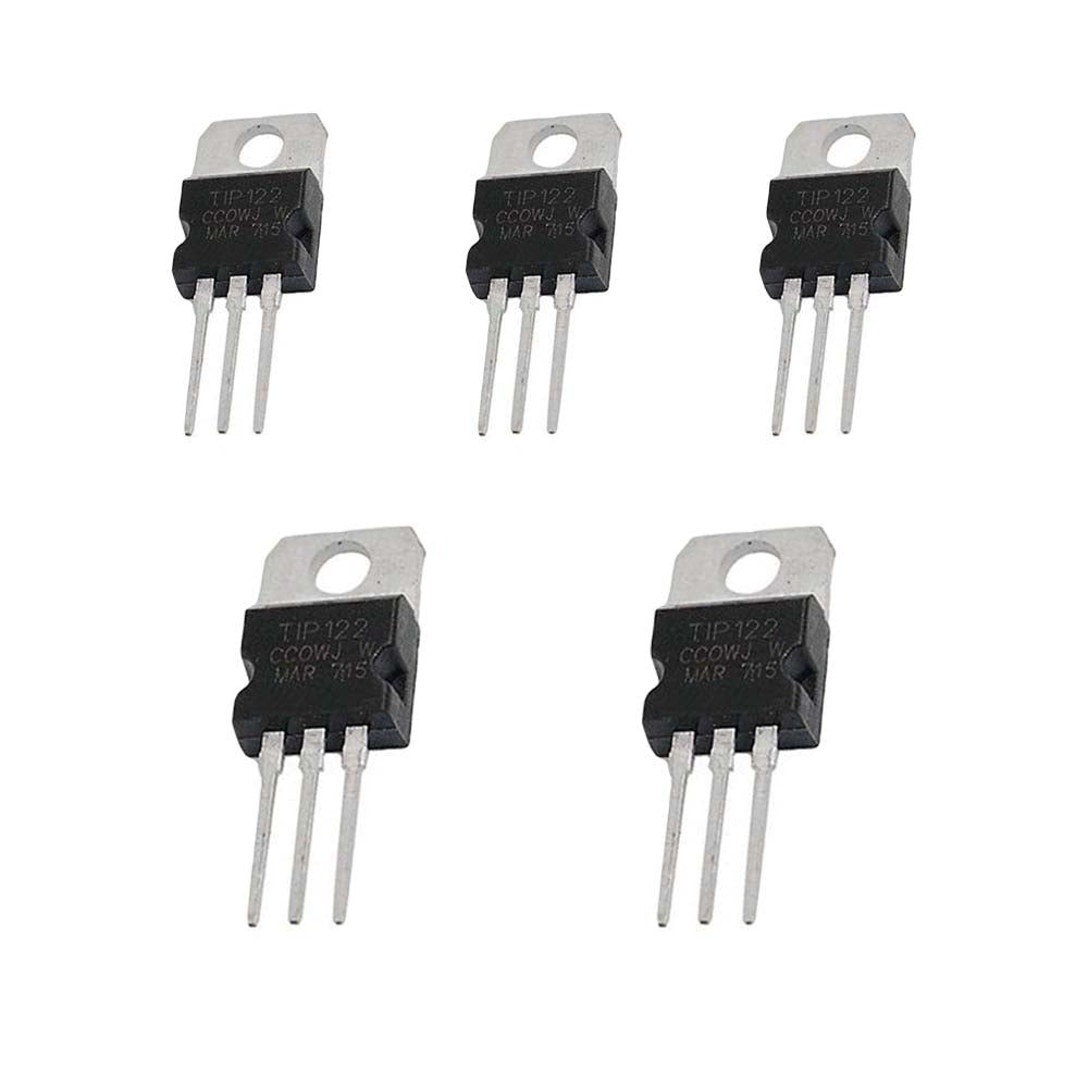 TIP122 Darlington NPN Transistor (5PC) – High-gain transistor for motors. -Basic Components -Robocraze