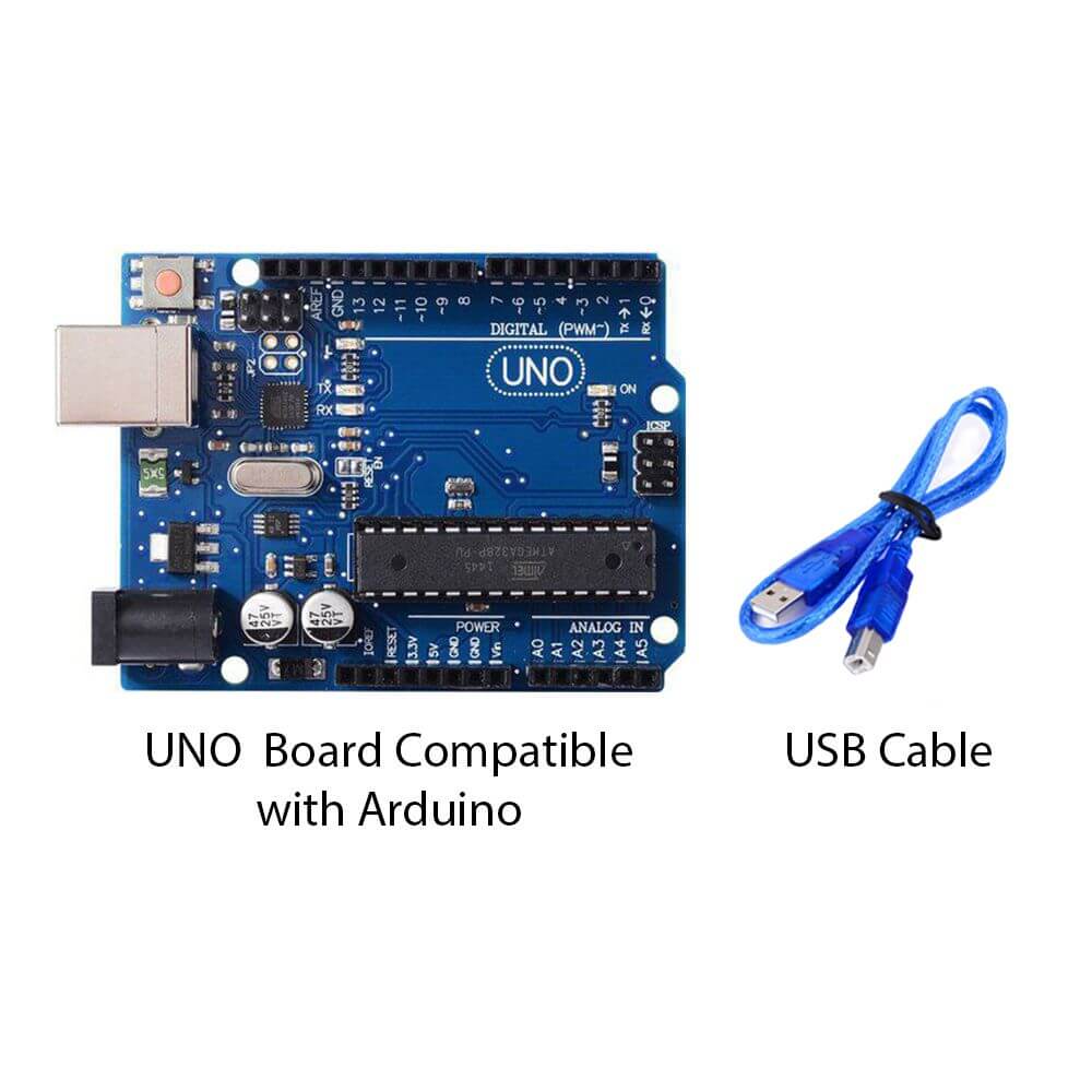 Arduino UNO 21-in-1 Starter Kit – Arduino Kits with 21 components for DIY projects. -Robocraze