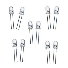 3mm White Red LED (Pack of 10) – High-quality LED for Arduino projects - Electronic Components - Robocraze