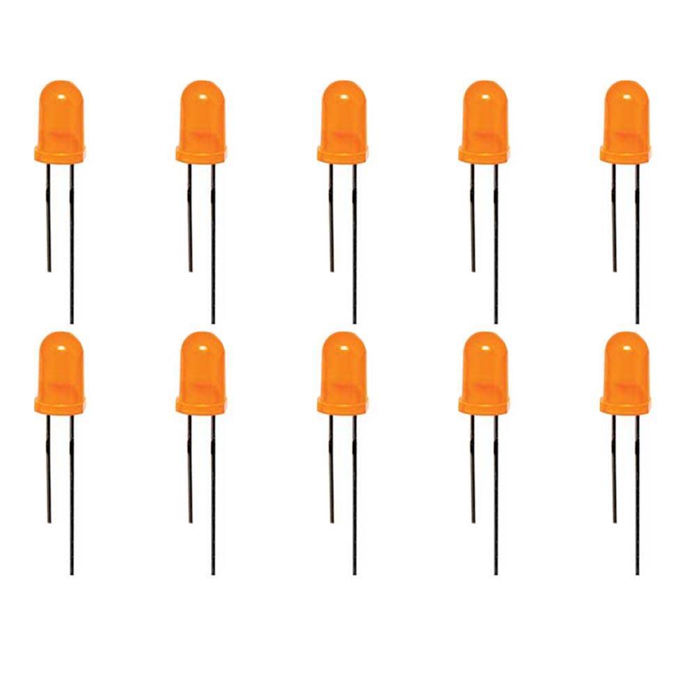 3mm Orange Led (Pack of 10)-Robocraze