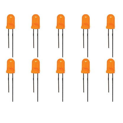 5 mm Orange LED (Pack of 10)-Robocraze